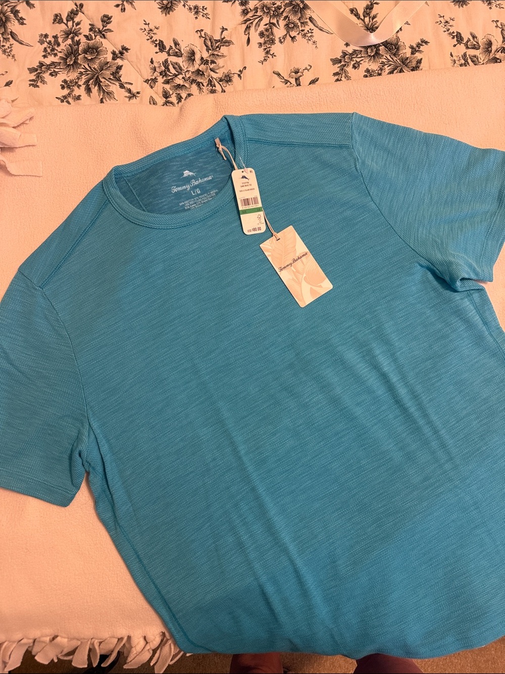 Tommy Bahama Turquoise Short-Sleeve Crew Neck Tee